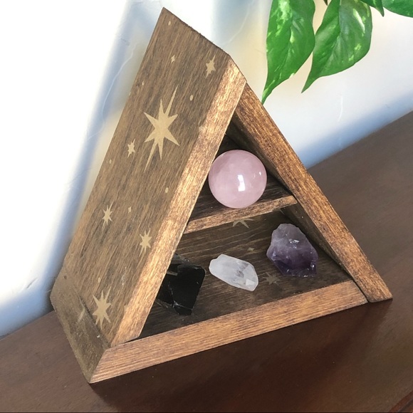 Other - Triangle Astrology Altar Shelf & Set of Crystals